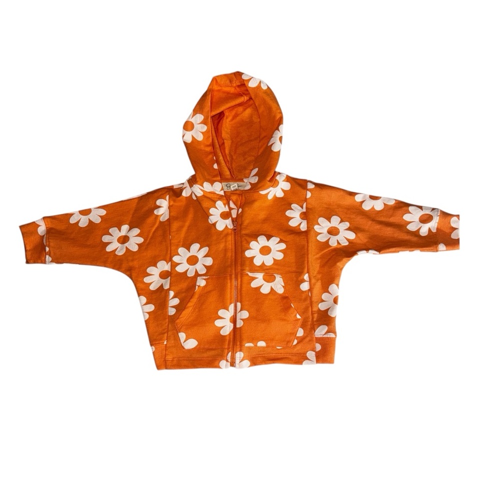 Jessica Simpson Orange Daisy Kids Hoodie